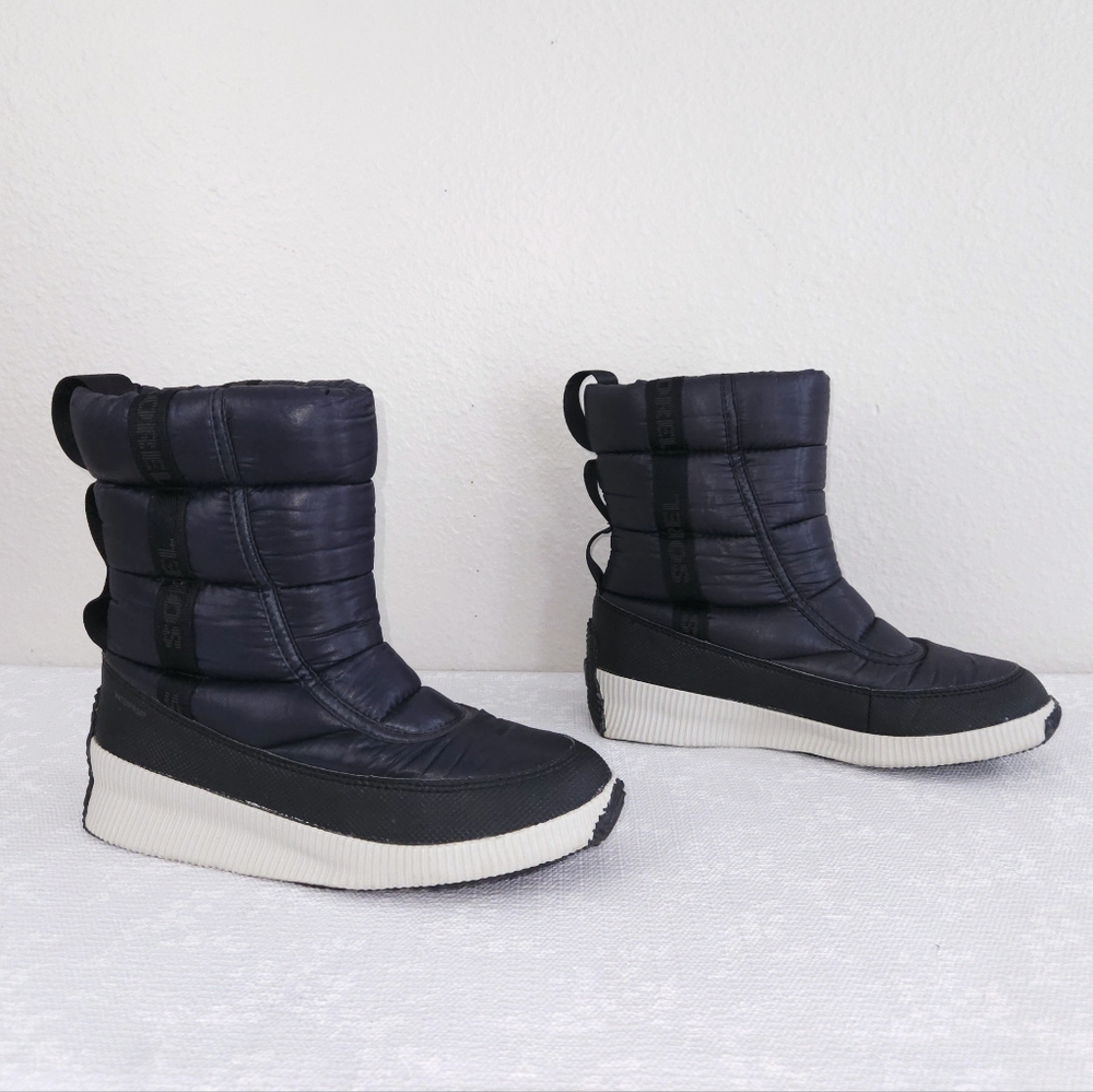 SOREL Out 'N About Puffy Mid Boots Navy Blue US 8 - Picture 4 of 12